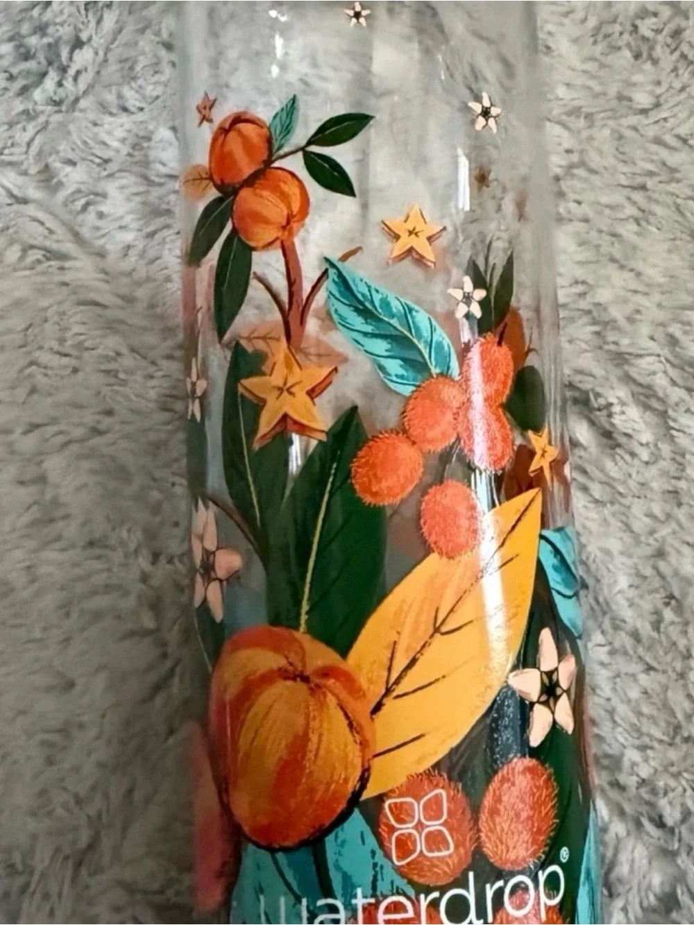 WATERDROP SUMMERTIME Limited Edition - Floral Glass Water Bottle - 20 oz